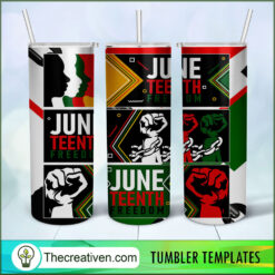 Juneteenth Freedom Full Tumbler Wrap Tumbler Wrap – Digital Download