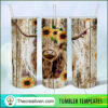 Cow Sunflower Full Tumbler Wrap Tumbler Wrap – Digital Download 5 Cow Sunflower copy