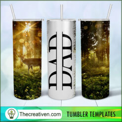 Deer Dad Full Tumbler Wrap Tumbler Wrap – Digital Download