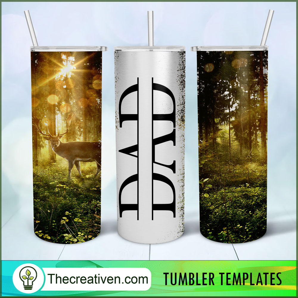 Deer Dad Full Tumbler Wrap Tumbler Wrap – Digital Download 1 Deer Dad Full Tumbler Wrap Tumbler Wrap – Digital Download