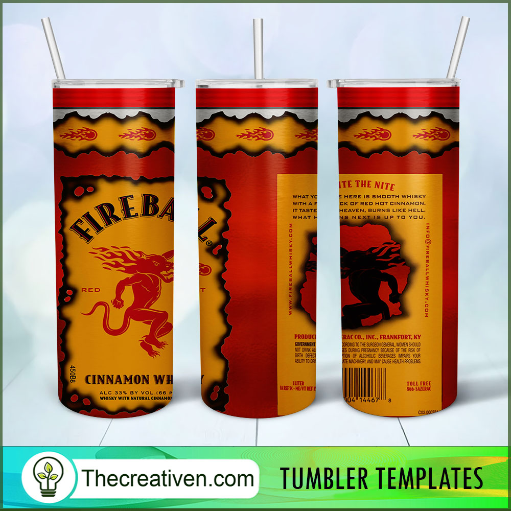 Fireball Bottle Full Tumbler Wrap Tumbler Wrap – Digital Download 1 Fireball Bottle Full Tumbler Wrap Tumbler Wrap – Digital Download
