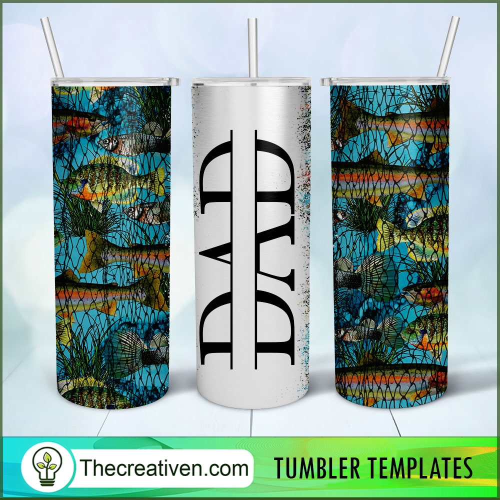 Fish Dad Full Tumbler Wrap Tumbler Wrap – Digital Download 1 Fish Dad Full Tumbler Wrap Tumbler Wrap – Digital Download
