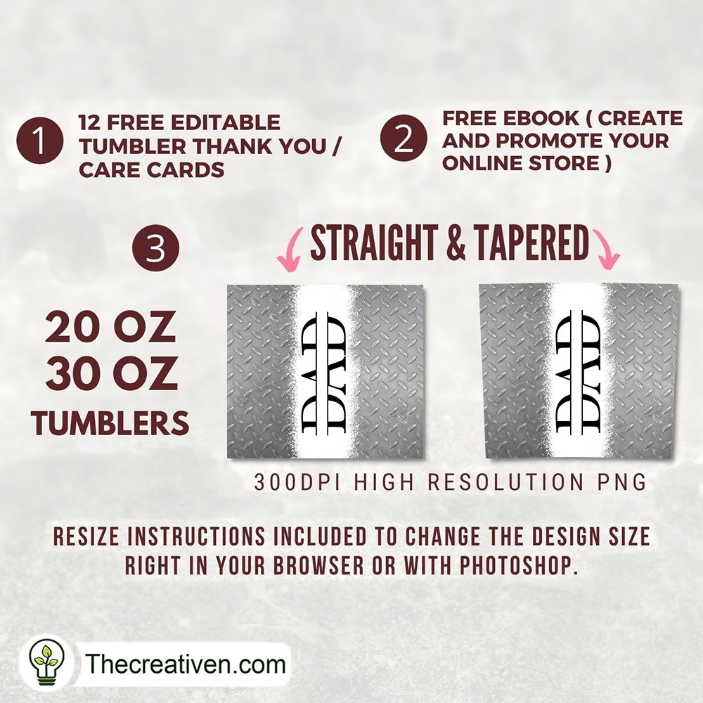 Checker Plate Dad Full Tumbler Wrap Tumbler Wrap – Digital Download 2 Checker Plate Dad Full Tumbler Wrap Tumbler Wrap – Digital Download - Image 2