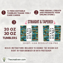 Alternative view of Fish Dad Full Tumbler Wrap Tumbler Wrap – Digital Download