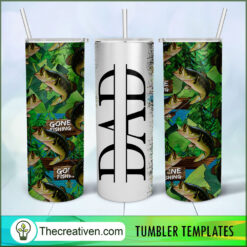 Hooking Dad Full Tumbler Wrap Tumbler Wrap – Digital Download