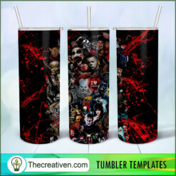 All Horror Characters Full Tum Tumbler Wrap Download