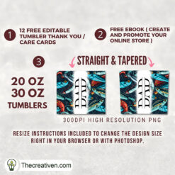 Alternative view of Fishing Lure Dad Full Tumbler Wrap Tumbler Wrap – Digital Download