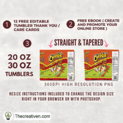Alternative view of Cheetos Snack Full Tumbler Wrap Tumbler Wrap – Digital Download
