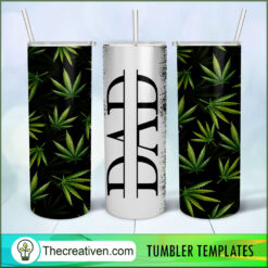 Weed Dad Full Tumbler Wrap Tumbler Wrap – Digital Download