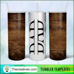 Wood Dad Full Tumbler Wrap Tumbler Wrap – Digital Download