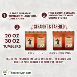 Alternative view of Captain Morgan Full Tumbler Wrap Tumbler Wrap – Digital Download