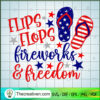 Flip Flops Fireworks And Freedom SVG, American SVG, Star SVG 2 Flip Flops Fireworks Freedom copy
