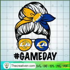 Messy Bun Los Angeles Rams SVG, Sport Nfl SVG, Rams SVG