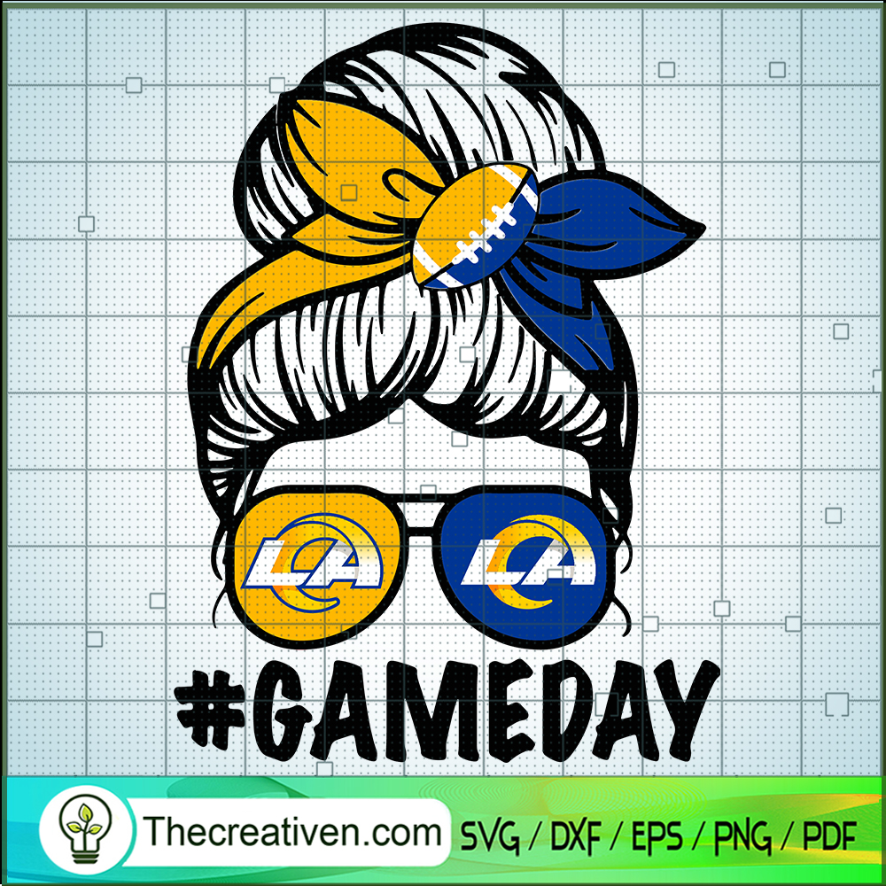 Messy Bun Los Angeles Rams SVG, Sport Nfl SVG, Rams SVG 1 Messy Bun Los Angeles Rams SVG, Sport Nfl SVG, Rams SVG
