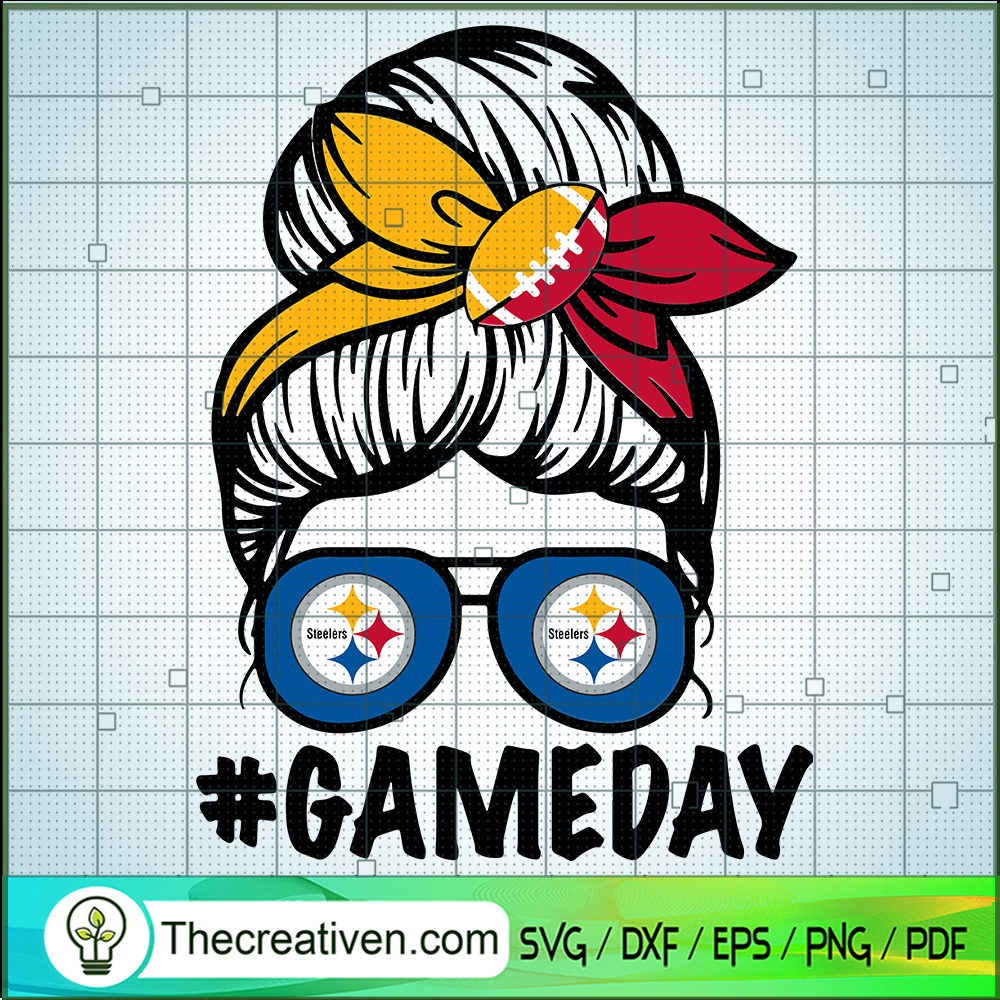 Messy Bun Pittsburgh Steelers SVG, Game Day SVG, Nfl SVG 1 Messy Bun Pittsburgh Steelers SVG, Game Day SVG, Nfl SVG