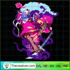 Afro Neon Plexi SVG, Neon Color SVG, Afro SVG