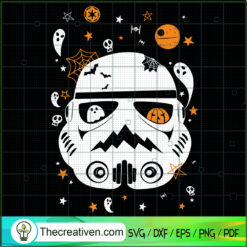 Stormtrooper Head Halloween SVG, Halloween SVG, Star Wars SVG