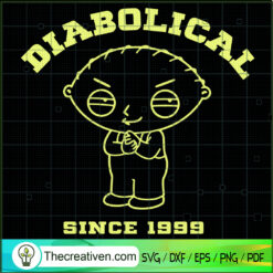 Diabolical Since 1999 Yellow SVG Cut File for Cricut & Silhouette