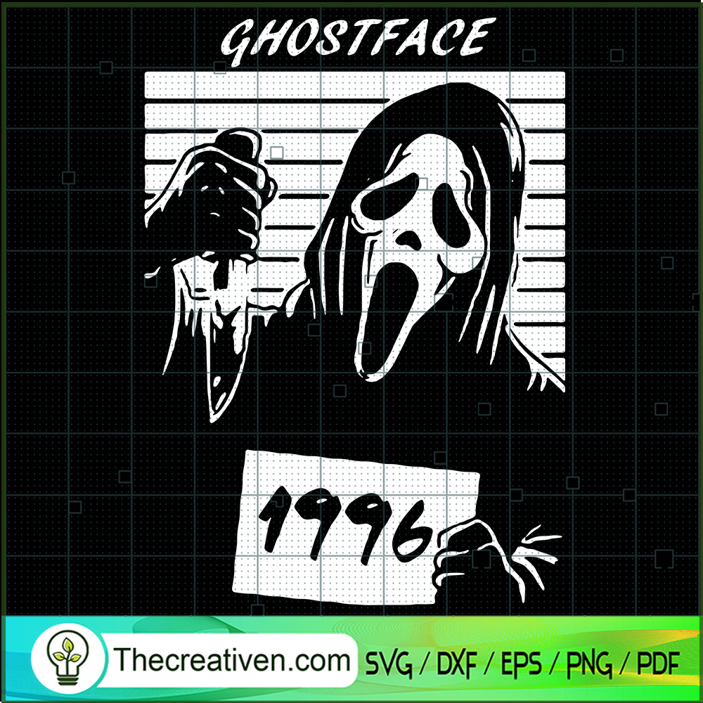 Ghost Face 1996 SVG, Horror Face SVG, Scream Ghost SVG 1 Ghost Face 1996 SVG, Horror Face SVG, Scream Ghost SVG