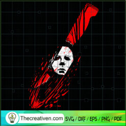 Hell-O-Ween Myers SVG, Horror Characters SVG, Michael Myers Knife SVG