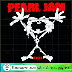 Pearl Jam Alive SVG, Pearl Jam Logo SVG, Pearl Jam Stickman SVG