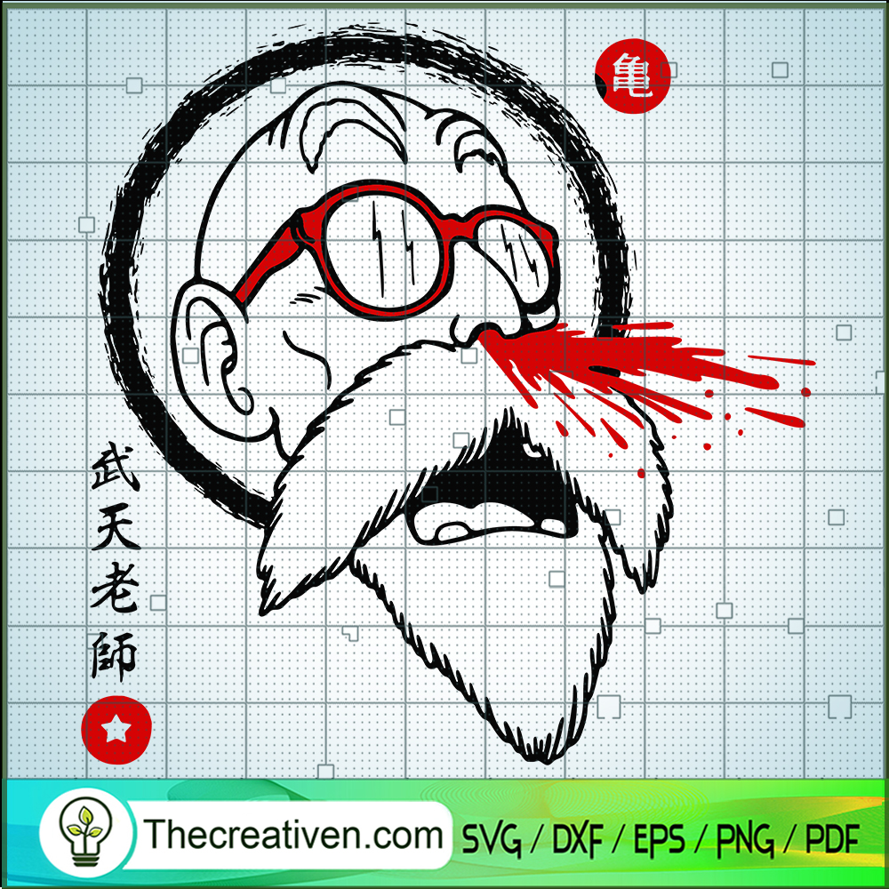 Master Roshi Nosebleed SVG, Dragon Ball SVG, Master Roshi SVG 1 Master Roshi Nosebleed SVG, Dragon Ball SVG, Master Roshi SVG