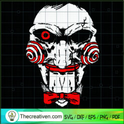 Saw Horror Face SVG, Horror Movie SVG, Horror Characters SVG