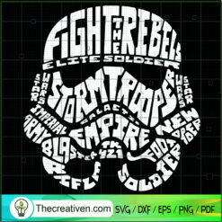 Stormtrooper Head Words SVG, Stormtrooper SVG, Star Wars SVG