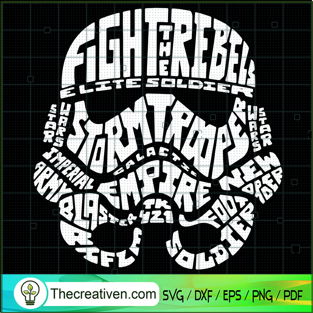Stormtrooper Head Words SVG, Stormtrooper SVG, Star Wars SVG 1 Stormtrooper Head Words SVG, Stormtrooper SVG, Star Wars SVG