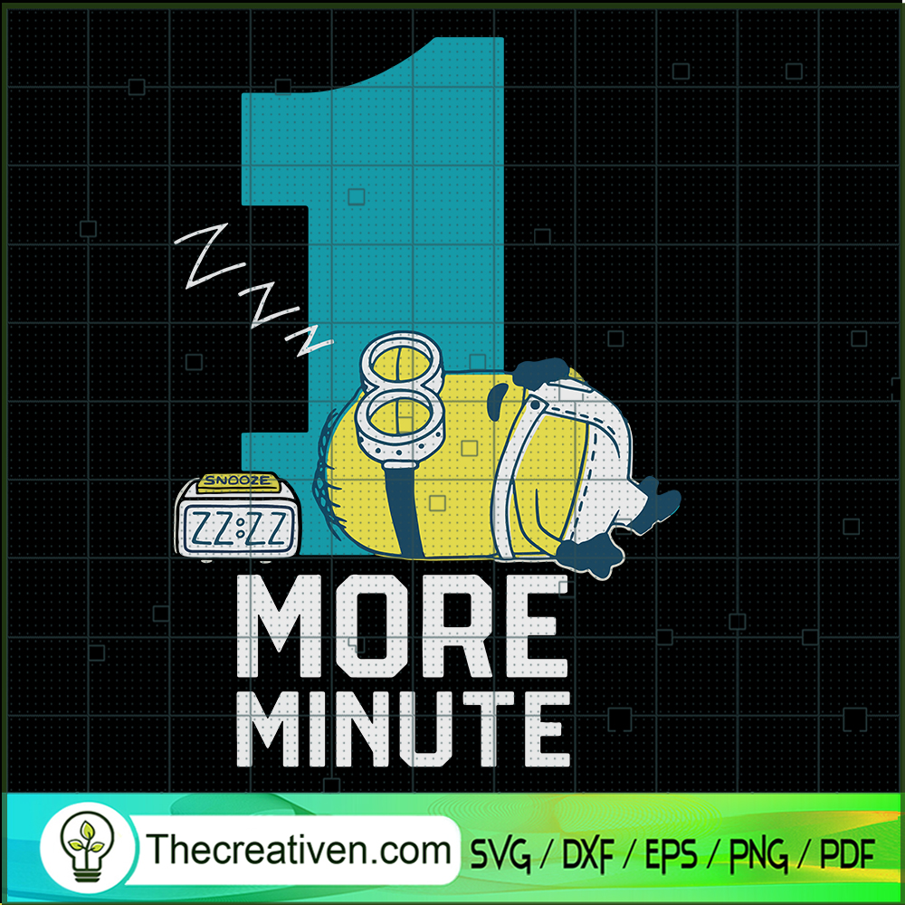 Sleep One More Minute SVG, Cute Minions SVG, Minion SVG 1 Sleep One More Minute SVG, Cute Minions SVG, Minion SVG