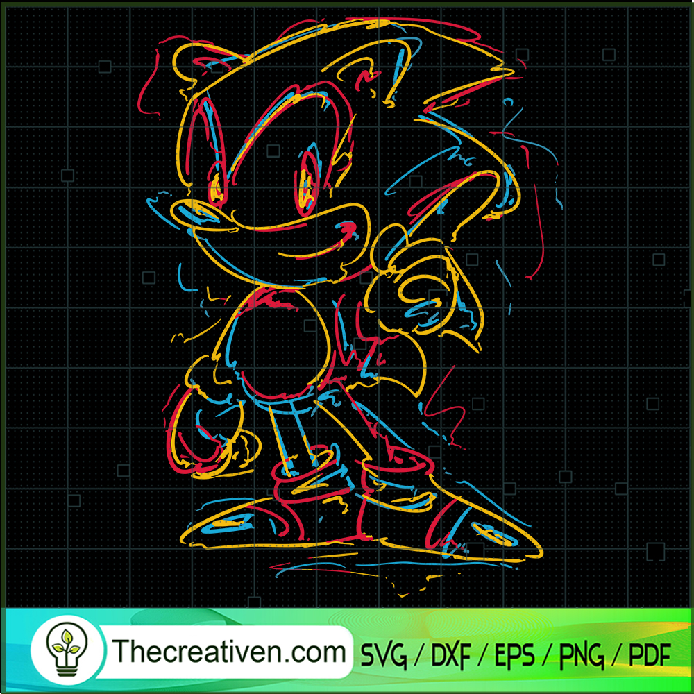 Pop Art Sonic SVG, Colorful Sonic SVG, Sonic SVG 1 Pop Art Sonic SVG, Colorful Sonic SVG, Sonic SVG