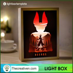 Beerus Light Box, Dragon Ball Paper Cut, 3D Cut Light Box