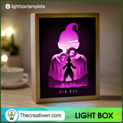 Kid Buu Light Box, Dragon Ball Paper Cut, 3D Cut Light Box