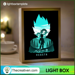 Vegeta Light Box, Dragon Ball Paper Cut, 3D Cut Light Box