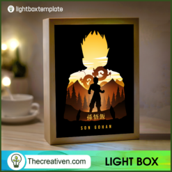Son Gohan Light Box, Dragon Ball Paper Cut, 3D Cut Light Box