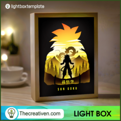 Son Goku Super Saiyan Light Box SVG Cut File for Cricut & Silhouette