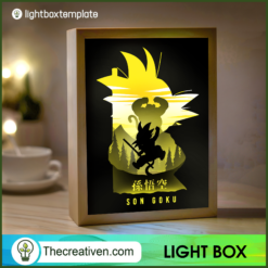 Son Goku Kid Light Box, Dragon Ball Paper Cut, 3D Cut Light Box
