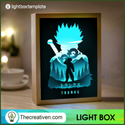 Trunks Light Box, Dragon Ball Paper Cut, 3D Cut Light Box
