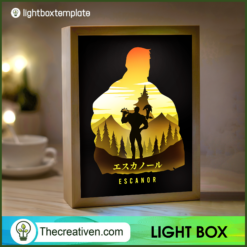 Escanor Light Box, Nanatsu No Taizai Paper Cut, 3D Cut Light Box