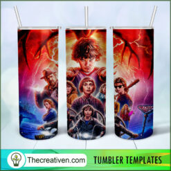 Thunder Stranger Things Poster Tumbler Wrap Download