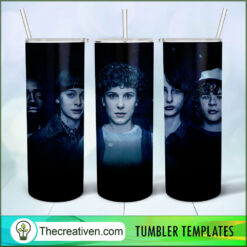 Characters Of Stranger Things Tumbler Wrap Download