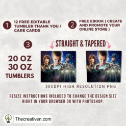 Alternative view of Stranger Things Movie Poster F Tumbler Wrap Download