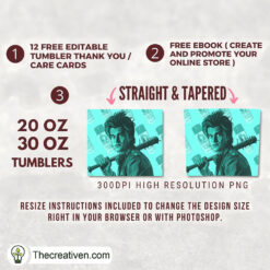 Alternative view of Steve Harrington Dad Full Tumbler Wrap Tumbler Wrap – Digital Download