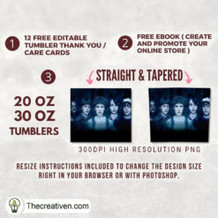 Alternative view of Characters Of Stranger Things  Tumbler Wrap Download