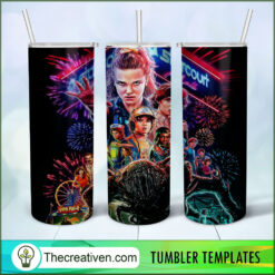 Stranger Things Neon Poster Fu Tumbler Wrap Download