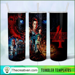 Stranger Things 4 Poster Full Tumbler Wrap Download