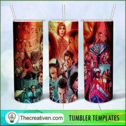 All Characters Stranger Things Tumbler Wrap Download