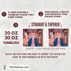 Alternative view of Eleven And Friends Full Tumbler Wrap Tumbler Wrap – Digital Download