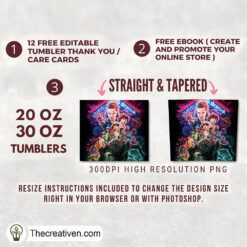 Alternative view of Stranger Things Neon Poster Fu Tumbler Wrap Download