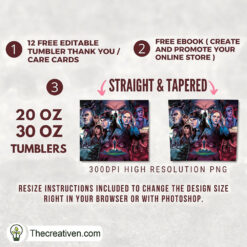 Alternative view of Stranger Things Art Poster Ful Tumbler Wrap Download